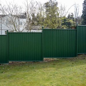 ColourFence Green Plain with Ball Caps